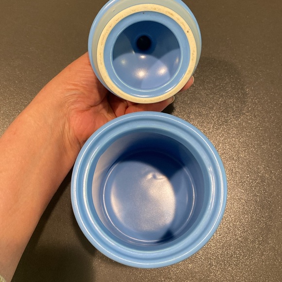 DONATED ❌Mickey Mouse and Minni Mouse Blue Ceramic Cookie Jar - Picture 6 of 9